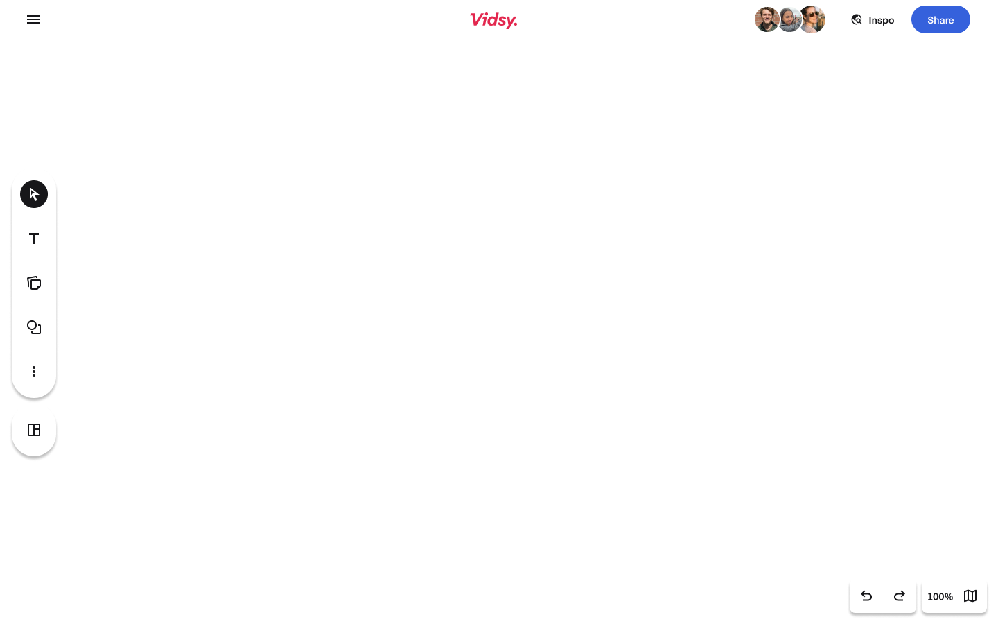 Vidsy Canvas interface